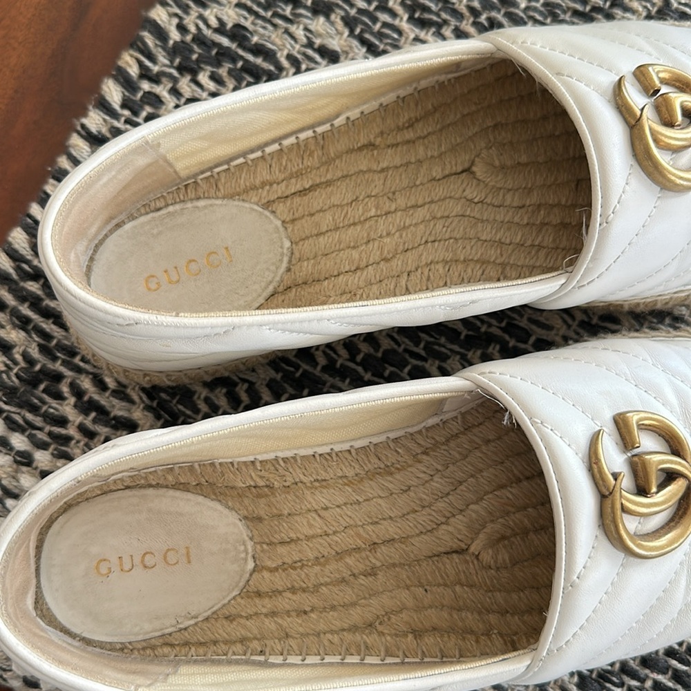 Gucci double G logo Women's White Espadrilles - Picture 5 of 7